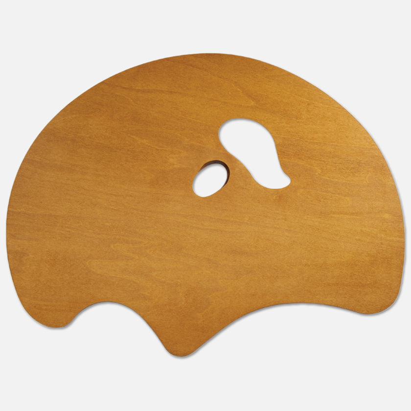 New Wave Handcrafted Maple Wood Grand View Confidant Ergonomic Hand Held Artist Paint Palette