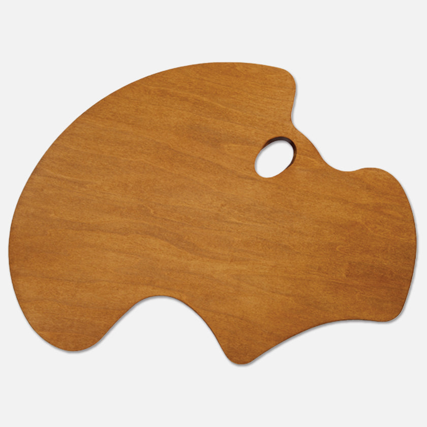 New Wave Handcrafted Maple Wood Expressionist Confidant Ergonomic Hand Held Artist Paint Palette
