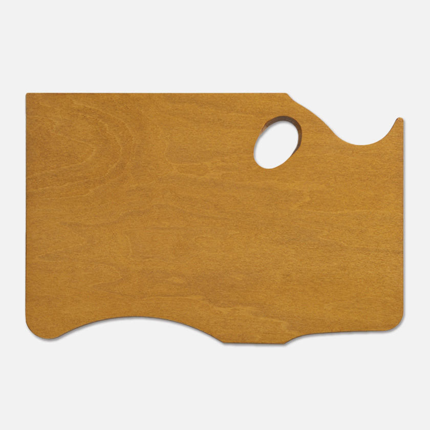 New Wave Handcrafted Maple Wood Highland Ergonomic Hand Held Landscape Artist Paint Palette