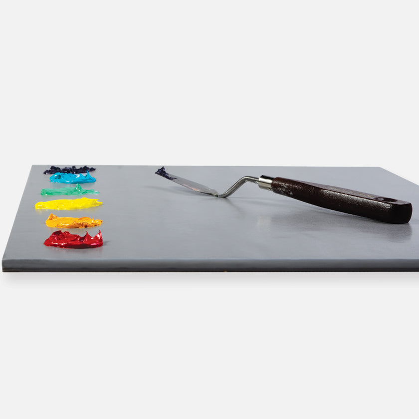 New Wave neutral grey Grey Pad Rectangular disposable paper tear away artist paint palette glued on 3 edges