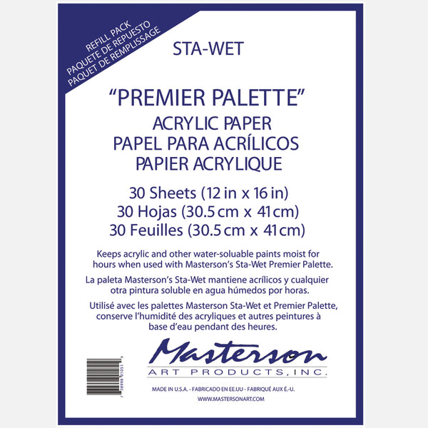 Masterson Sta Wet Premier Palette Watercolor and Acrylic Reusable 16 x 12  White - Office Depot