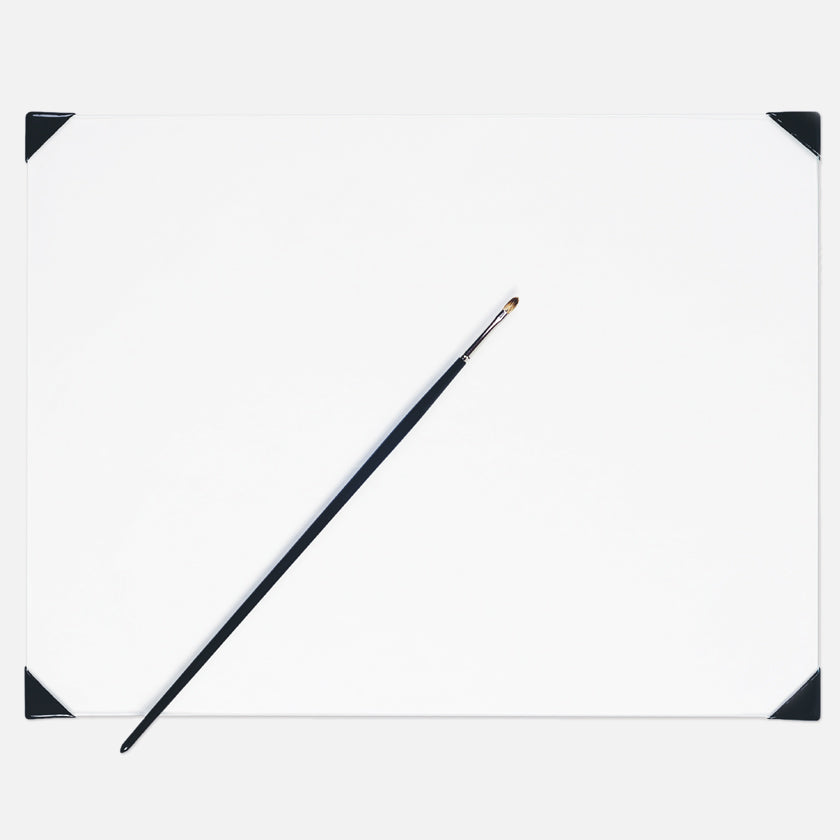 New Wave POSH Tempered Glass Clear Artist Paint Palette with custom corner guards