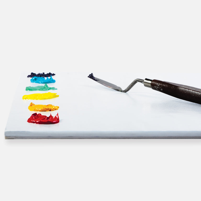 New Wave White Pad Rectangular white disposable paper tear away artist paint palette glued on 3 edges