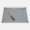 Masterson Palette Seal and tempered POSH Glass Grey Artist Paint Palette 12"x16" Set