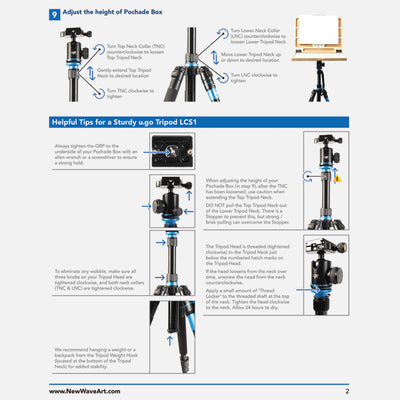 Tripod Directions. .go Tripod LCS1 Instruction Sheet Page 2