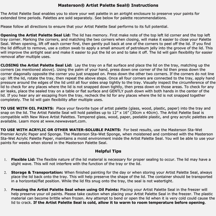 Masterson Palette Seal®