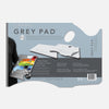 New Wave neutral grey Grey Pad Ergonomic Hand Held disposable paper tear away artist paint palette glued on 3 edges