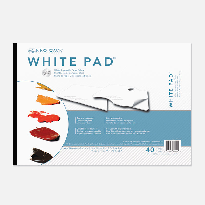 New Wave White Pad® Rectangular Paper Palette - New Wave Art