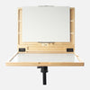 u.go Plein Air Anywhere Pochade Box, 11" x 14.5" model, on tripod with a canvas panel
