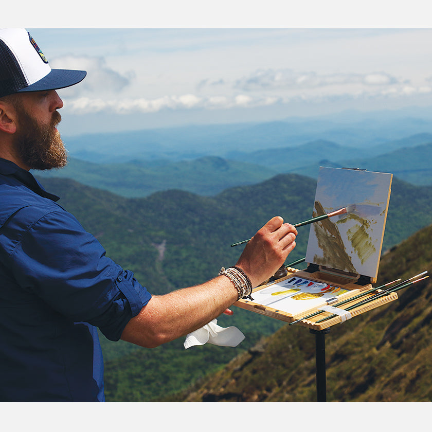 u.go Plein Air Anywhere Pochade Box, 8.4" x 11.25" model, plein air landscape painting with oil paint