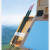 u.go Plein Air Anywhere Side Tray 4" x 8" holding artist brushes while plein air landscape painting