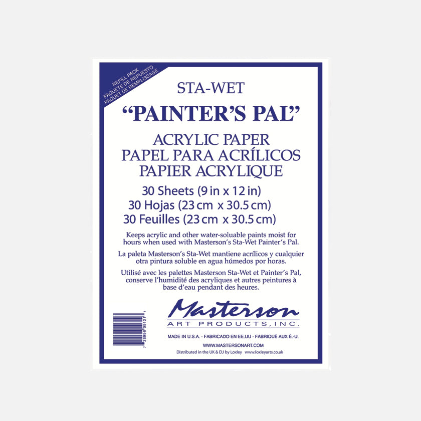 Masterson Sta-Wet Premier Art PALETTE BOX Red 16”x 12” Sponge & Paper NEW