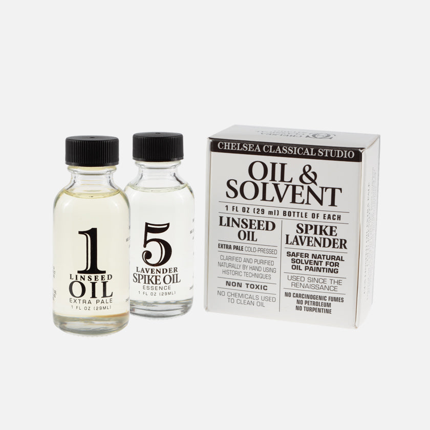 Chelsea Classical Studio Linseed Oil Pale Cold Pressed and Lavender Spike Oil Essence Kit